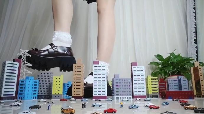 【GTS】甜美学妹城市破坏学生制服白袜包肉丝入袜 JS260701~2BP